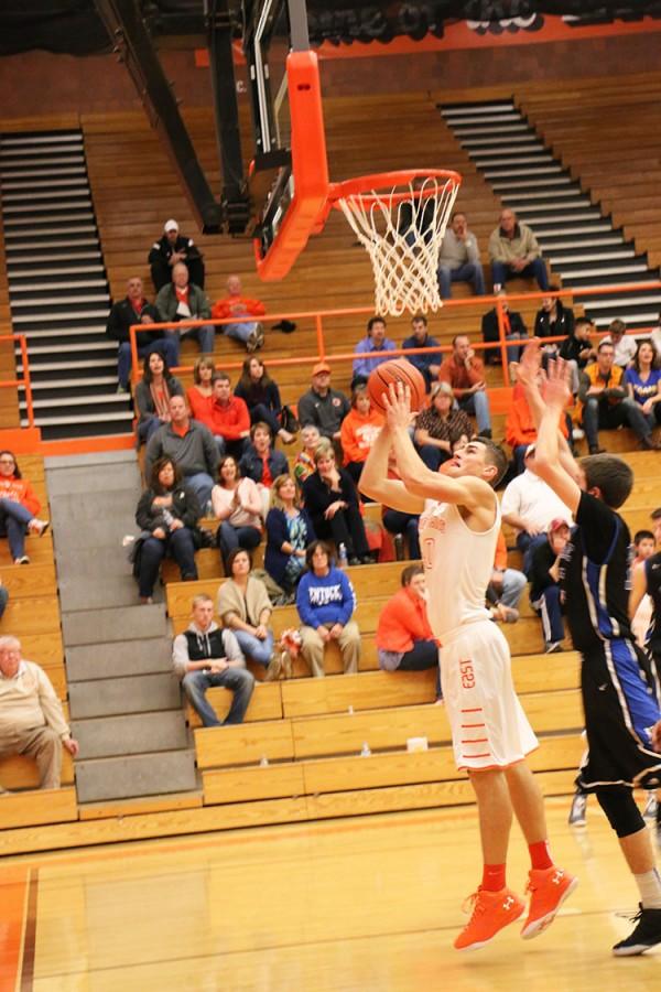 Senior Alex Galle goes up for a layup.