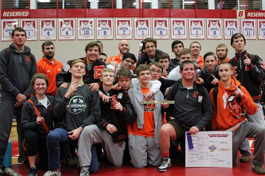 The team poses for a first place picture after the finals matches.