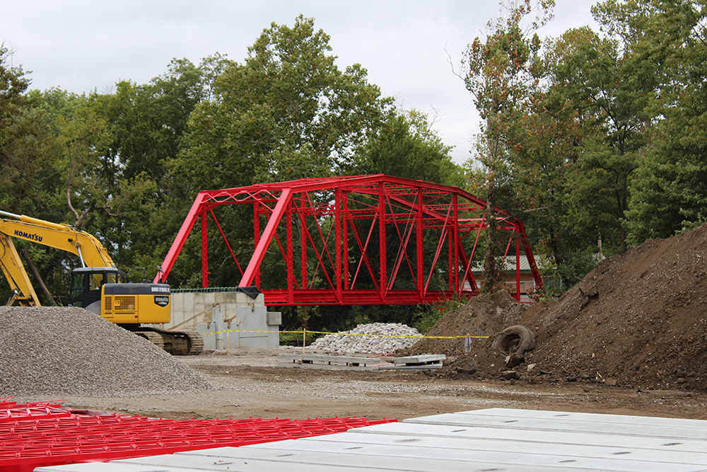 The new people trail bridge under construction off of 25th street. 