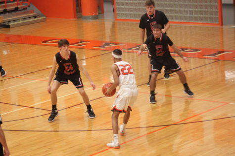 Senior Lakeevan Whedon Drives in for the lay up.