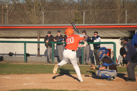 Sophomore Clayton Taylor gets ready to hit the ball.
