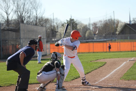 Senior Nash Murphy gets ready to to hit.
