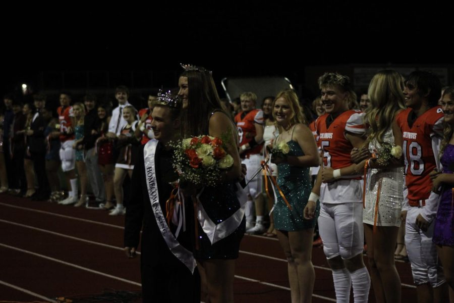 Senior Homecoming King Terry Winchester and queen Maddie Cline. 